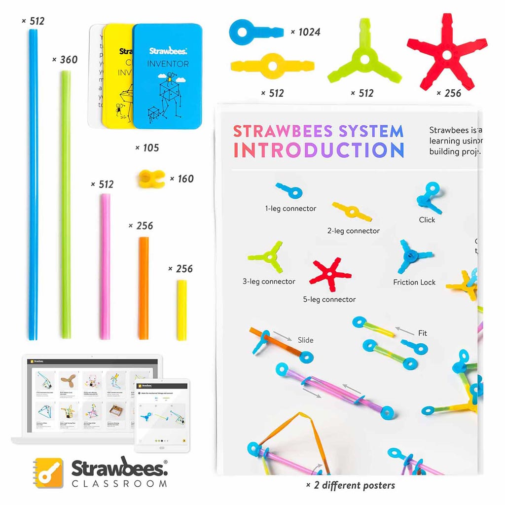 Strawbees STEAM Classroom Kit Contents